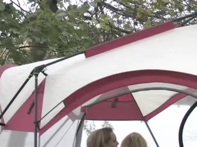 Guide Gear&reg; Party Screen House Off - white / Burgundy - image 8 from the video